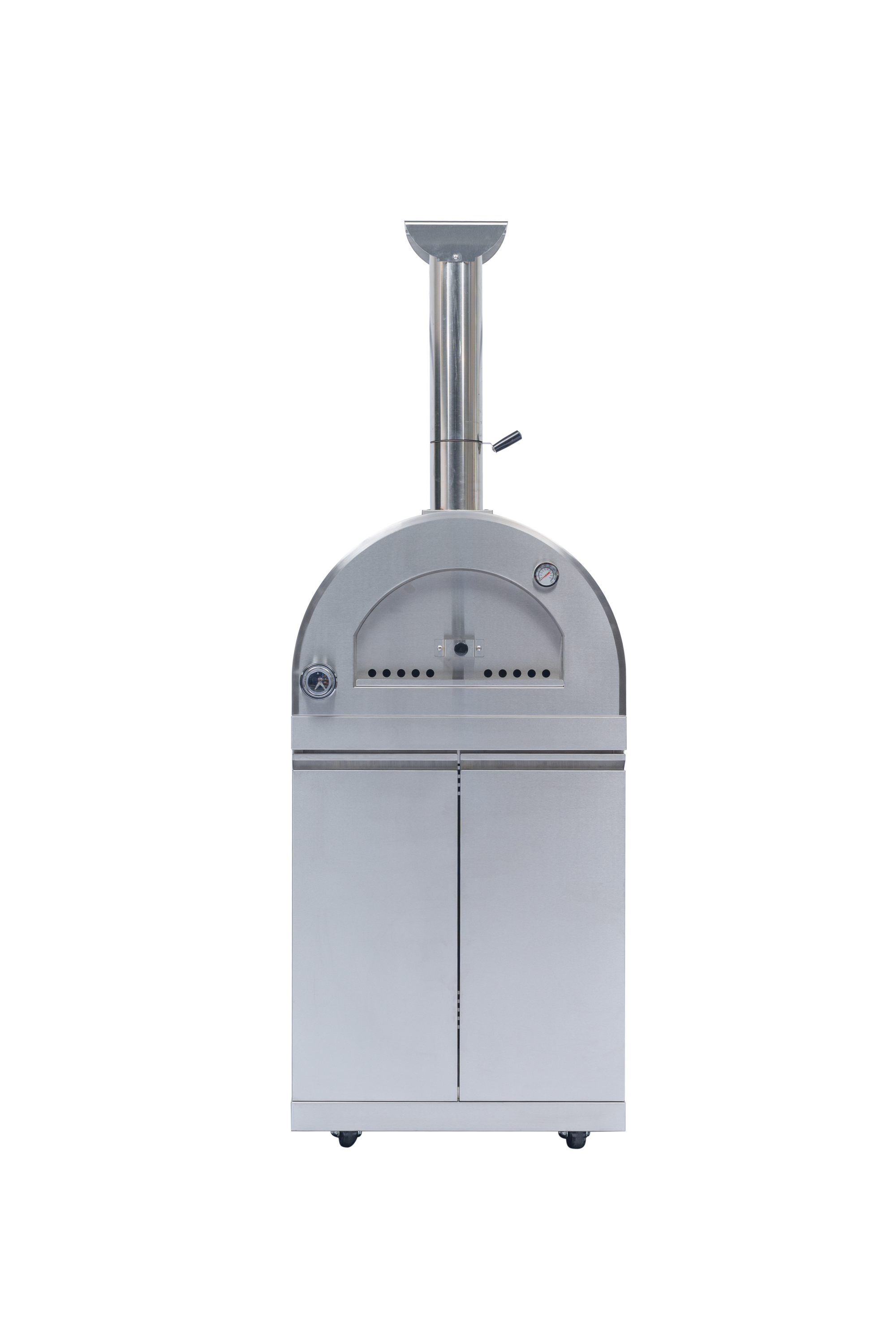 128" 120,000 BTU 6-Burner Outdoor Kitchen Island Grill with Pizza Oven