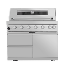 101" 6-Burner 85,000 BTU Outdoor Kitchen Island Grill with Storage Cabinets & Drawers
