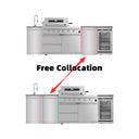101" 6-Burner 85,000 BTU Outdoor Kitchen Island Grill with Storage Cabinets & Drawers
