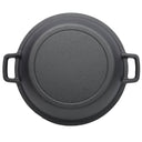 2 in 1 Pre-Seasoned Cast Iron Dutch Oven With Dual Handles, Outdoor Camping Deep Pot for Camping Fireplace Cooking BBQ Baking Campfire, 5 Quart.With 1pc Iron Pot Rack.