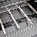 104" 4-Burner 72,000 BTU Black Outdoor Kitchen Bar Barbecue Island Grill + Wine Cooler + Sink