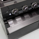 104" 4-Burner 72,000 BTU Black Outdoor Kitchen Bar Barbecue Island Grill + Wine Cooler + Sink