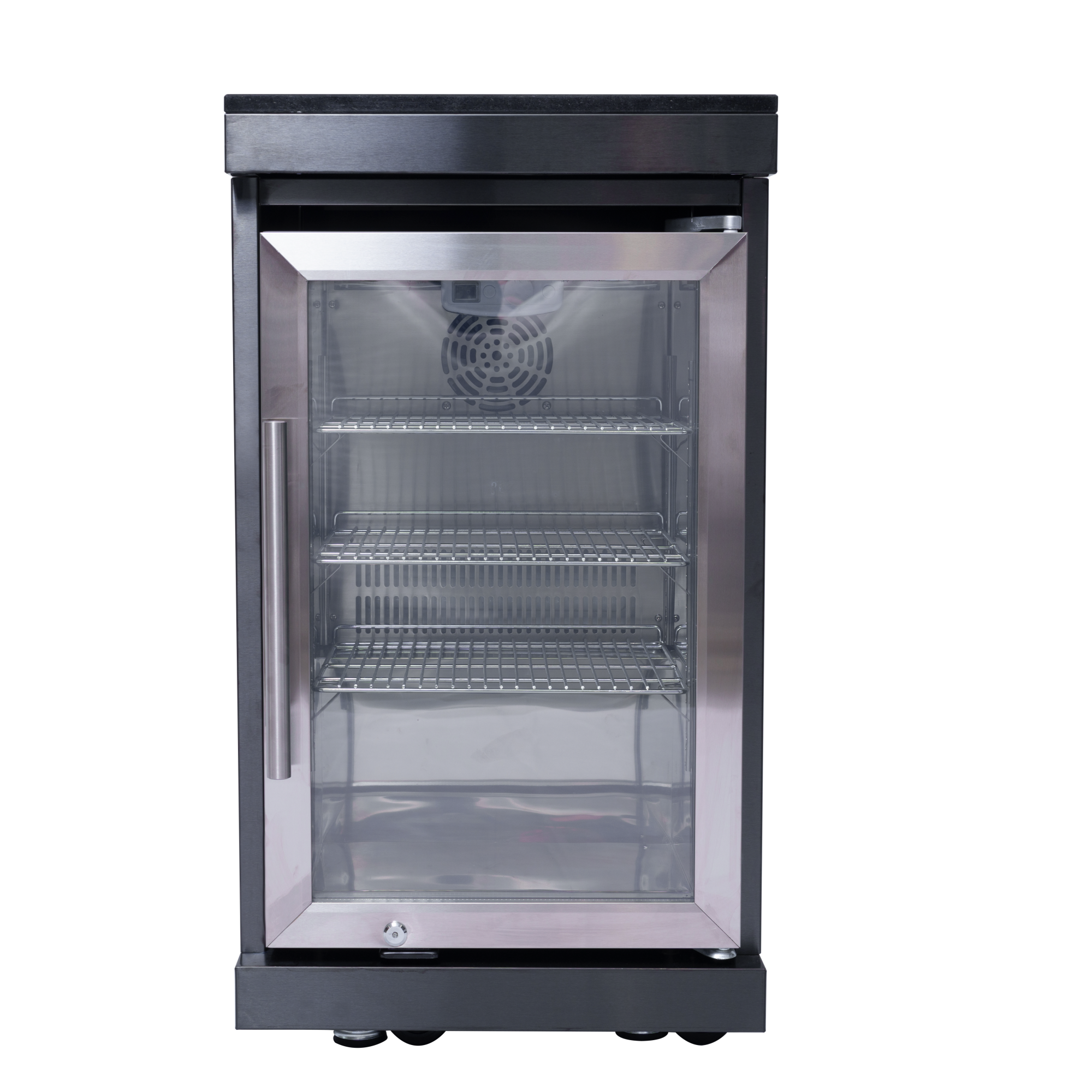 NG 85" 6-Burner 85,000 BTU Black Outdoor Kitchen Island Grill Refrigerator + Rotisserie Kit + Sink
