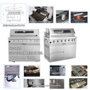 101" 6-Burner 85,000 BTU Outdoor Kitchen Island Grill with Storage Cabinets & Drawers