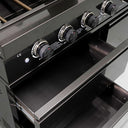 104" 4-Burner 72,000 BTU Black Outdoor Kitchen Bar Barbecue Island Grill + Wine Cooler + Sink