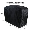 57" Black Barbecue Gas Grill Waterproof Cover