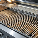 102" 6-Burner 85,000 BTU Black Outdoor Kitchen Island Grill + Refrigerator + Marble Countertops + Sink