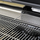102" 6-Burner 85,000 BTU Black Outdoor Kitchen Island Grill + Refrigerator + Marble Countertops + Sink