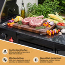 102" 6-Burner 85,000 BTU Black Outdoor Kitchen Island Grill + Refrigerator + Marble Countertops + Sink
