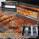 104" 4-Burner 72,000 BTU Black Outdoor Kitchen Bar Barbecue Island Grill + Wine Cooler + Sink