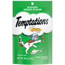 TEMPTATIONS Classic Crunchy and Soft Cat Treats Seafood Medley Flavor