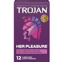 Trojan Her Pleasure Lubricated Latex Condoms