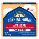 Crystal Farms Cheese Slices, Fat Free, American