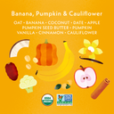 Once Upon a Farm Organic Tractor Wheels Toddler Bar, Banana, Pumpkin & Cauliflower