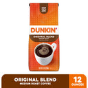 Dunkin' Original Blend Ground Coffee, Medium Roast, 12 Oz Bag