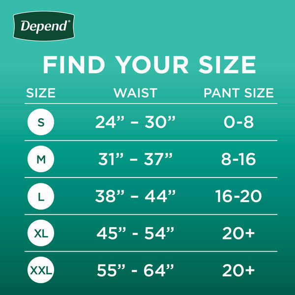 Depend Fresh Protection Women's Adult Incontinence Underwear, M, Blush