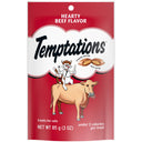 TEMPTATIONS Classic Crunchy and Soft Cat Treats, Hearty Beef Flavor