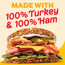 Oscar Mayer Oven Roasted Turkey Breast & Smoked Uncured Ham Sliced Deli Sandwich Lunch Meat