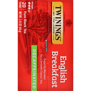 Twinings Black Tea, Pure, Decaffeinated, English Breakfast, Tea Bags