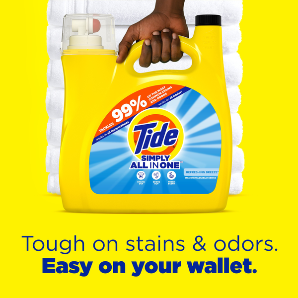 Tide Simply Liquid Laundry Detergent, Refreshing Breeze